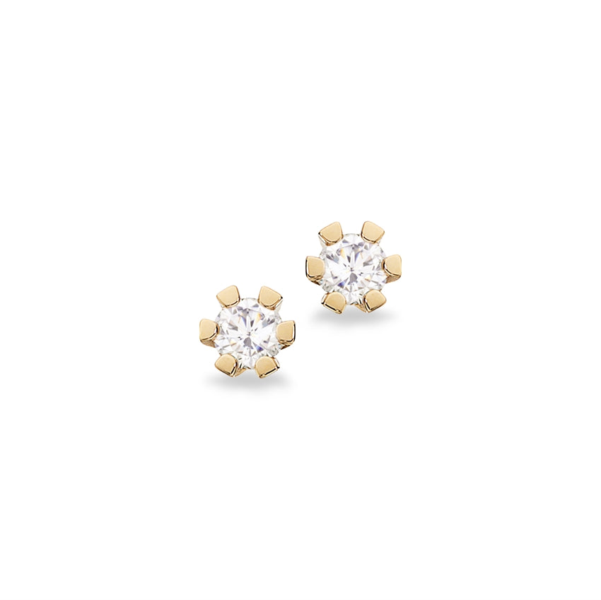 Vida ørestikker fra Scrouples i 14 kt guld med diamanter 0,06–0,50 ct